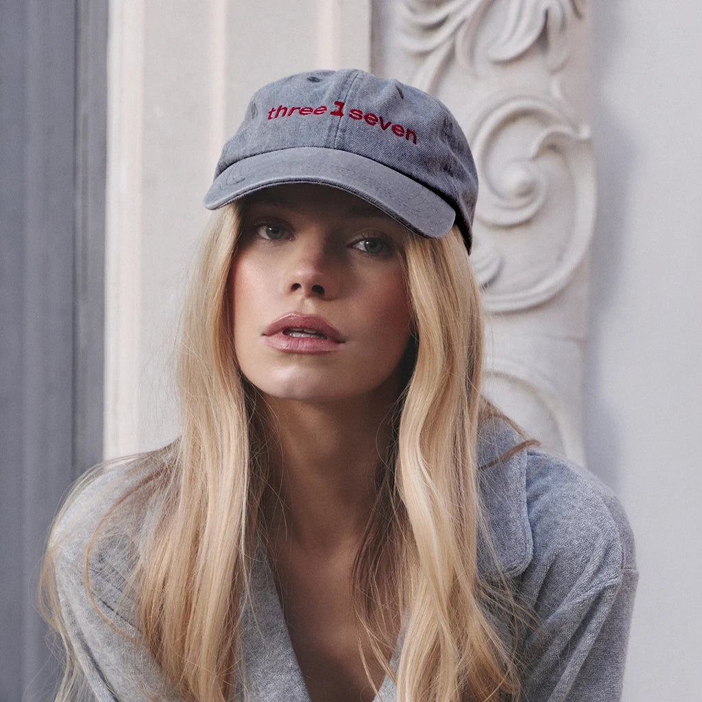 Three1SevenCottonCap-Grey-VintageWashBaseballCap