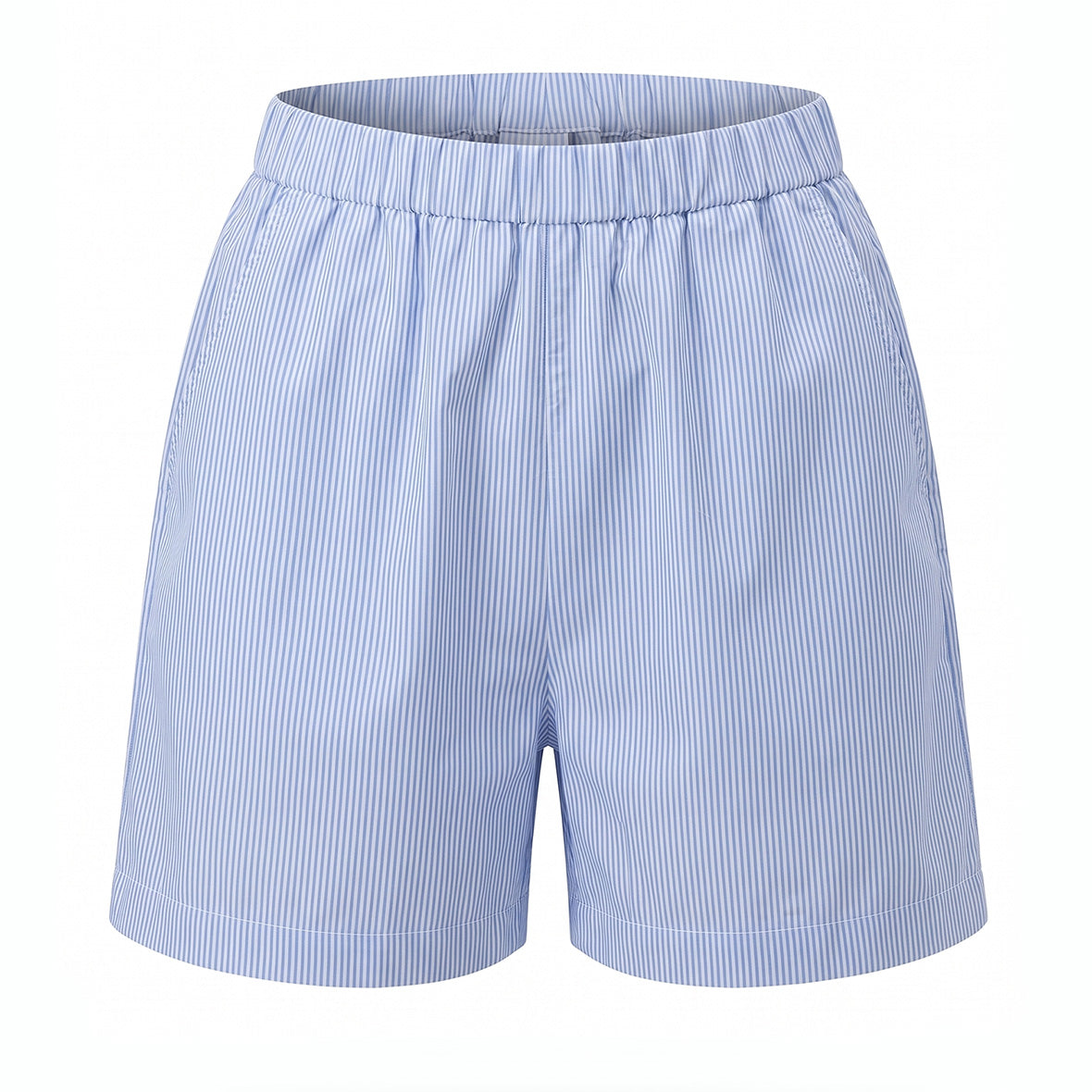 Striped Cotton Shorts