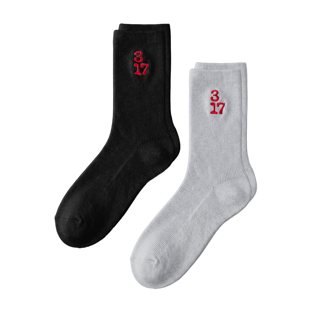 317 Wool blend two pack socks