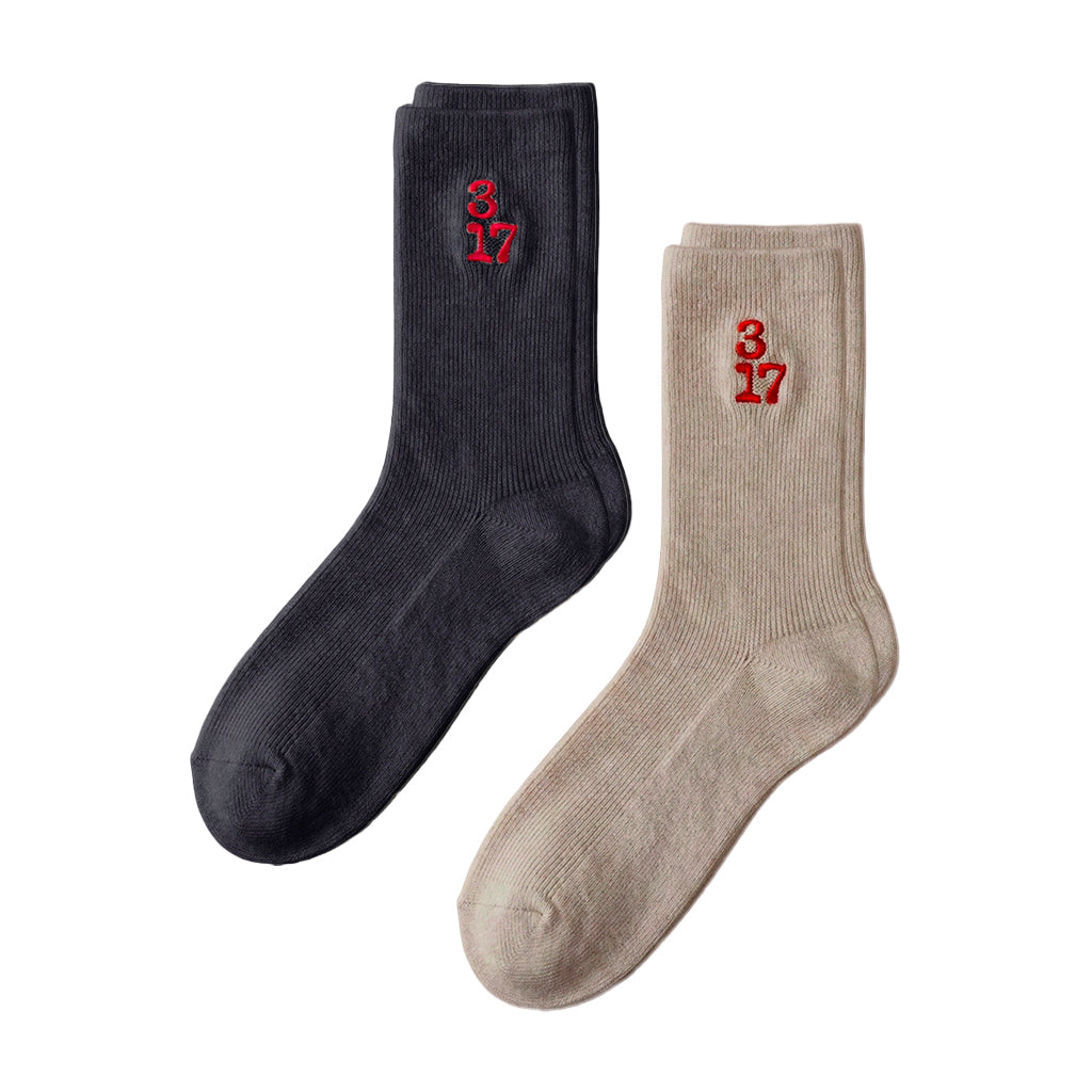 317 Wool blend two pack socks